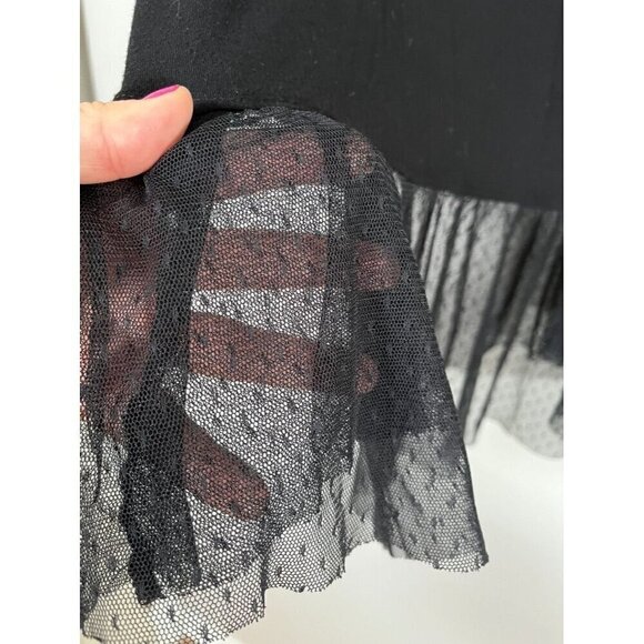 Torrid Top Women 14 Black Pullover Mesh Neutral Whimsygoth Fairy Retro Western - Picture 3 of 11